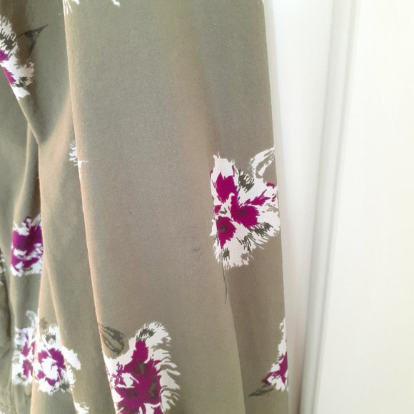 Duluth Trading DuluthFlex Sidewinder Long Sleeve Shirt Green Floral Size Size M - Picture 10 of 13